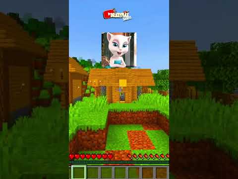 Minecraft, Pero Mi Talking Angela Controla Mi Mundo 😂 #shorts
