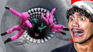 Equipe de Round 6 no GTA 5 Caindo Igual Bonecos Desgovernados (Sem modo deus)