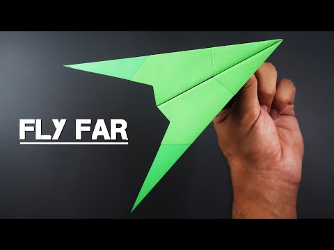 EASY Paper Plane that FLY FAR - How To Make Paper Airplane, World's Best Paper Airplane