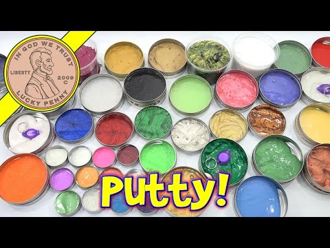 Crazy Aaron's Putty Collection - Over 40 Putties! Thinking Putty Mixing - What's Inside the Bin!