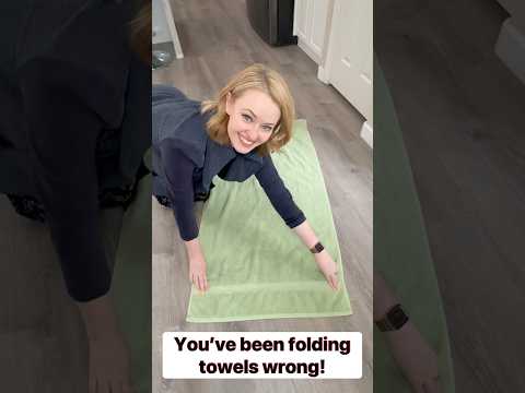 You’ve been folding towels wrong #homedecor #lifehack #hack