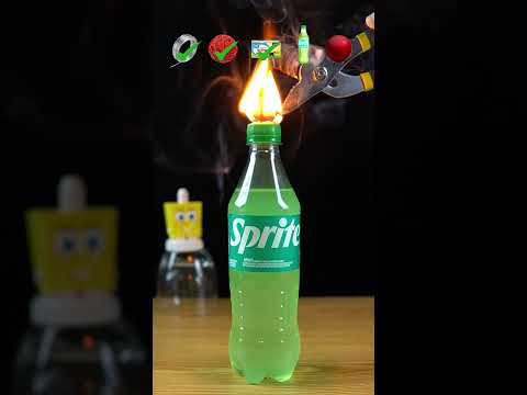red hot balls vs aluminium wire + rubber band + butter + sprite mint bottle what happend next? #asmr