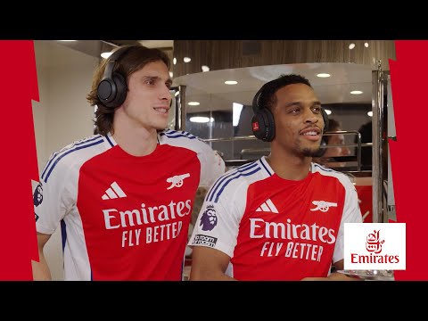 EMIRATES HEADPHONES CHALLENGE | Calafiori, Timber and Rice lock in to try and guess correctly 🤣