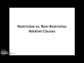 Understanding Relative Clauses and Commas