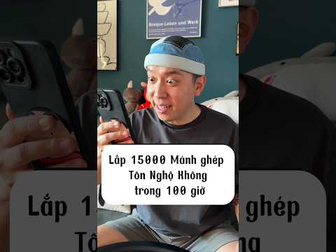 lắp 15000 mảnh ghép trong 100h để được tivi 100 inch | hài hước mê lầy #haihuoc #shorts