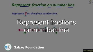 Represent fractions on number line