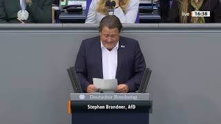 AKTUELL : REDE STEPHAN BRANDNER ( AFD ) AM 11.JUNI IM DEUTSCHEN BUNDESTAG IN BERLIN.