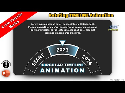 158.PowerPoint Circular Timeline Animation | Morph Transition | Rotating shapes #powerpointtraining