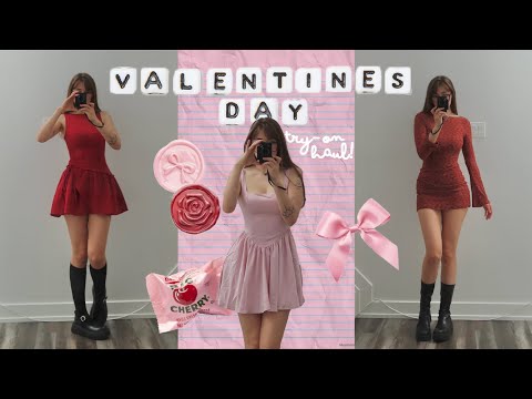 valentine's day try-on!!!! ❤️cute date dresses