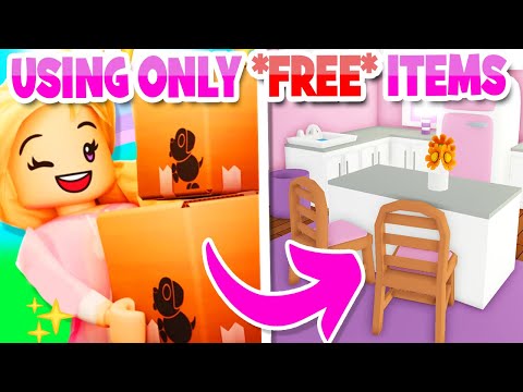 USING ONLY *FREE* ITEMS | $0 HOME BUILD in Adopt Me! (roblox)