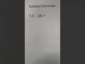 Subtraction of Decimals Concepts