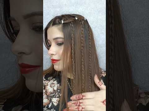 Eid beautiful hairstyles tutorial ?#shorts #youtubeshorts #hairstyle
