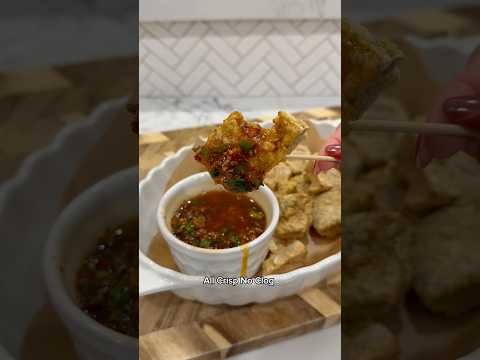 AIRFRYER CRISPY TOFU WITH SPICY GARLIC SAUCE 🧄🌶️