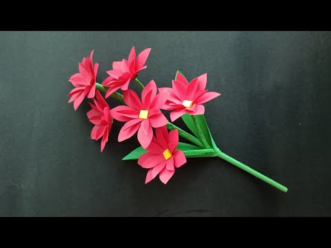 How to make flowers with paper 💐 || Flower making with paper || Easy craft flower