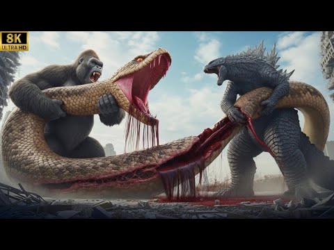 King Kong And Godzilla vs. Giant Anaconda Snakes: Serpent İnvasion On Skull Island
