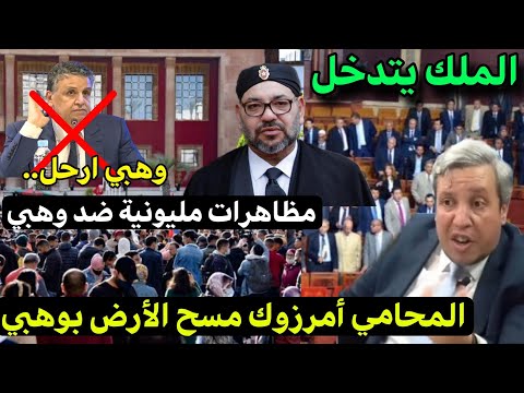 صادم‼️احتجاجات كثيفة ضد وهبي و الملك يتدخل...محامي مشهور يقصف وهبي❌️‼️