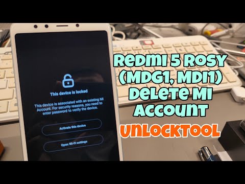 Redmi 5 Rosy (MDG1/MDI1), Delete Mi Account, One Click with UnlockTool.