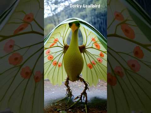 Fantasy Creature Design No.106：Dorky Leafbird#Creative #flower #birds