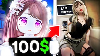 So I Hired A FAMOUS INSTAGRAM GIRL To Play Roblox With Me