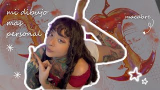 Mi dibujo más personal hasta ahora 🎨💔🍎