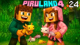 Hacemos un Estanque Para los Ajolotes Bajo el Pozo de La Finquita Bonita 🌴 Piruland 4 #24
