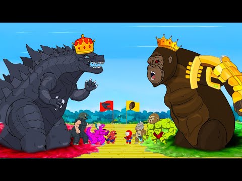 Team GODZILLA EARTH Vs Team  SHIN GODZILLA : Size Comparison - Who Will Win? - CARTOON FUNNY