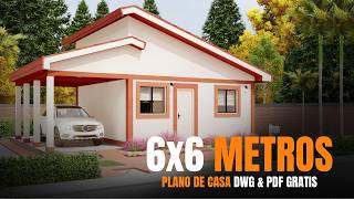 ¡Plano de CASA de 6x6 METROS que Sorprende! 🏡