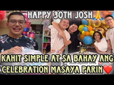Josh Aquino kahit simple ang birthday celebration sa bahay nila natuwa at nagpasalamat very humble🥹