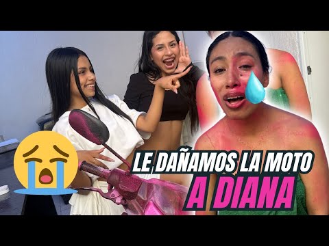 La dañamos la moto a Diana😱🤦🏼‍♂️ (lloro y la mamá la castigo) // familia ceron