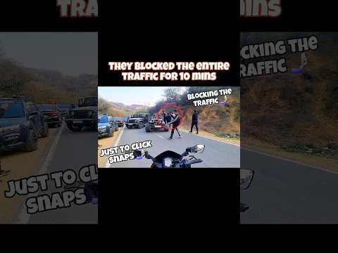 Boys in open Jeep & Thar block traffic for Snapchat & Selfies 🙂 #rc390 #biker #ktm #thar #rider