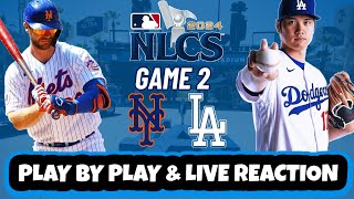 Los Angeles Dodgers vs New York Mets Live Reaction | NLCS | GAME 2 | 10/14/24 | Dodgers vs Mets