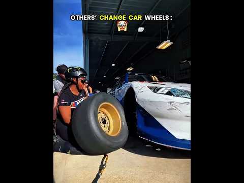 Other's change car wheels vs this One 😱☠️ | #edit #skills #newyork #usa #shorts