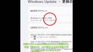 気づいたら25H2に更新されていた。【Windows11】