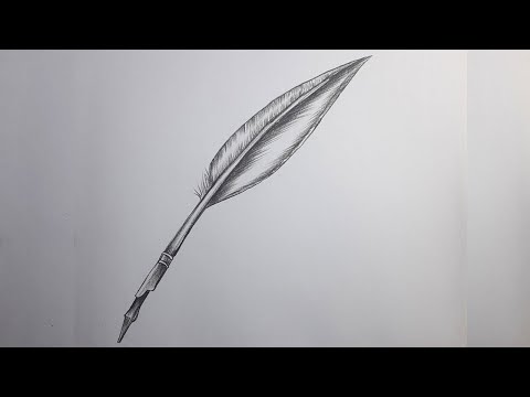 How To Draw A Feather Step By Step | Feather Drawing EASY | Drawing Tutorial