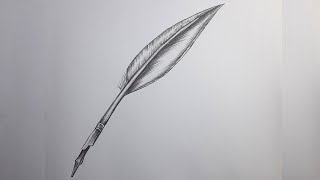 How To Draw A Feather Step By Step | Feather Drawing EASY | Drawing Tutorial