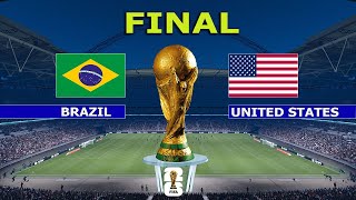 BRAZIL vs USA - FINAL  | FIFA World Cup 2026 USA | Full Match All Goals | PES Gameplay