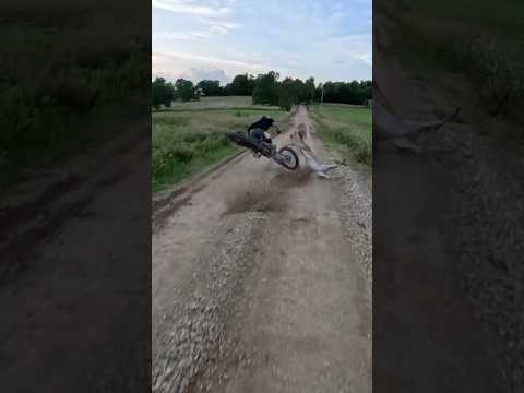 Deer rudely interrupts dirt bike race