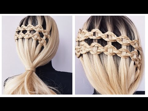 Stylish low ponytail | CHAIN Waterfall Braid Tutorial | Most Beautiful Hairstyles for girls