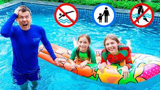 Dad Teaches Pool Safety Rules with Maria!