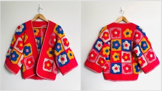 CASACO DE CROCHÊ FLORIDO 🧶🌸