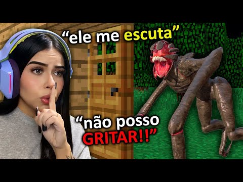 SOBREVIVENDO EM SILÊNCIO O MONSTRO ME ESCUTA NO MINECRAFT