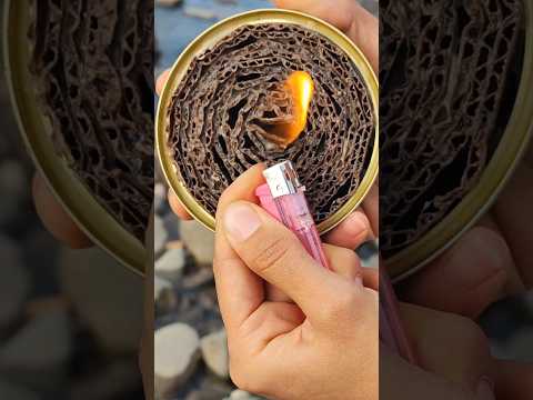PORTABLE Waterproof CAMPFIRE... 🔥🤯😋#camping #bushcraft #outdoors #survival #fire