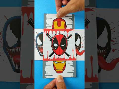 Spiderman and Deadpool Paper Folding Art – Amazing Transformation #transformation #deadpool