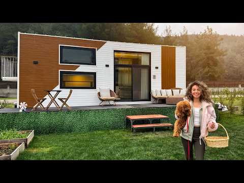 1 Day of a Young Girl Living Alone in a Tiny House