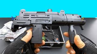 Satisfying Toy Gun Shooting! Green Sniper Rifle & Bumblebee Masks, CHEYTAC M200, Gun Case SMG, Nerf!