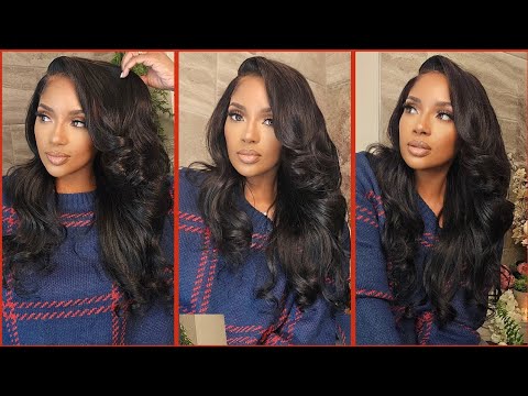 SHE'S GIVING SCALP! 100% GLUELESS HD YAKI STRAIGHT WIG INSTALL TO FLUFFY WAVY | BEAUTY FOREVER HAIR