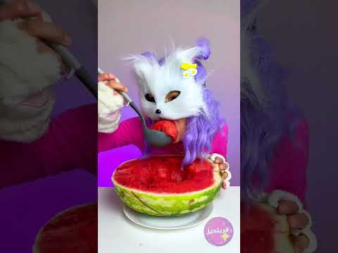 لماذا أكلت قطتي البطيخ الخاص بي؟! 🐱🍉 #قطط #مضحك #حيوانات_أليفة
