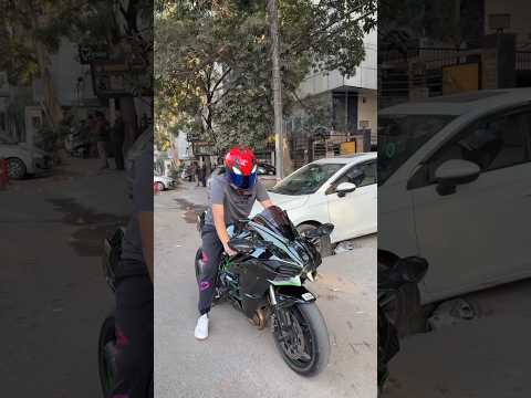 I TOOK KAWASAKI NINJA H2 on a SHORT COFFEE RIDE !! #NinjaH2 #Starbucks #Shorts