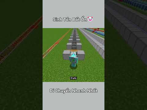 Sinh Tồn Bất Ổn 🤡 ( Tập 1222 ) : Cách Di Chuyển Nhanh Nhất Minecraft #shorts #minecraft