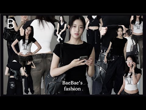 ENG) [아랫배] 레이어드 없이 믓찐 아이템으로만 무채색 코디 일주일 OOTD VLOG/ 예쁜 반팔티 추천! What I wear in a week